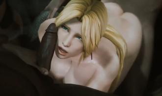  【3D】巨乳女保安巡逻时误入色狼聚集地_结果被强上了 